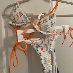 shein butterlfy printed bikini set